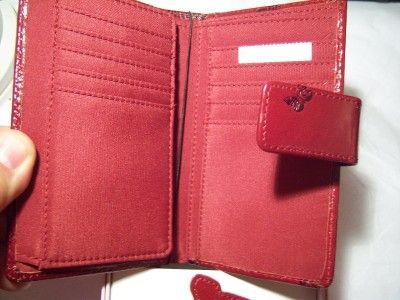 Embossed Butterfly Leather Credit Card Attache Wallet,  