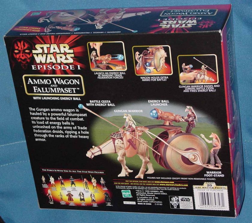 STAR WARS EPISODE I 1 GUNGAN AMMO WAGON & FALUMPA SET  