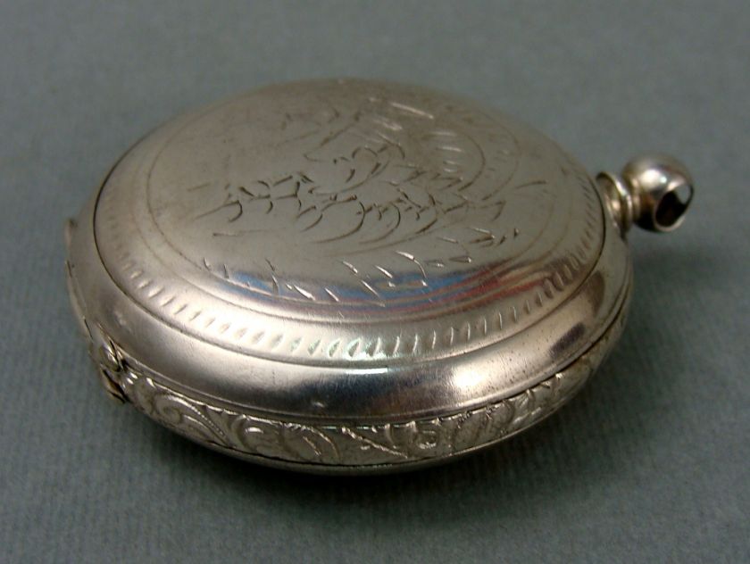 19c. ANTIQUE OTTOMAN ANCRE LIGNE DROITE 23 JEWELS SILVER POCKET WATCH 