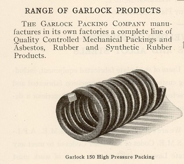 Garlock Rod Packing Gasket Brake Lining Asbestos 40s AD  