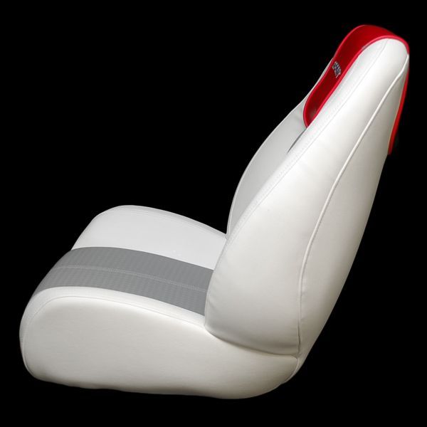 SEA RAY 175 SPORT WHITE / GRAY / RED BOAT BUCKET SEAT (SINGLE)  