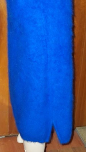 DESCRIPTION VTG FLUFFY ANGORA BEADED COWL NECK SWEATER DRESS L 