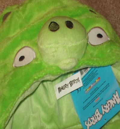   Licensed Plush Green Pig Angry Birds Winter Ski Laplander Hat NWT GIFT