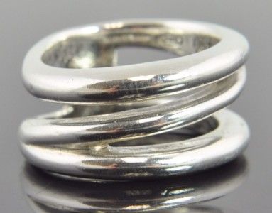   Tiffany & Co Sterling Silver Open Wide Spiral Band Ring Sz 6 NR  