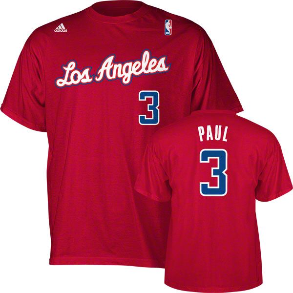 Los Angeles Clippers Chris Paul Red Jersey T Shirt sz Large  