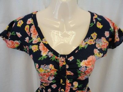 40 / 50s retro inspired floral playsuit /shorts / culottes dress 