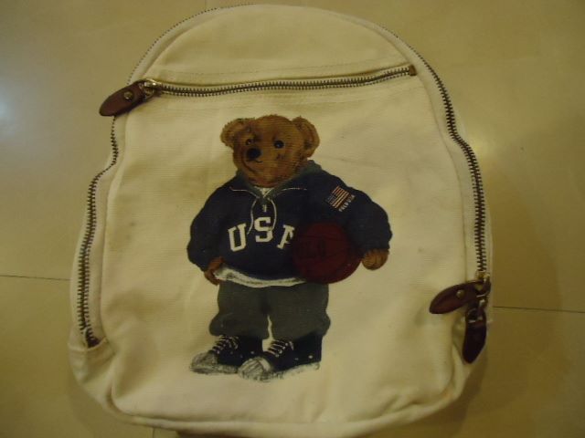   90s VERY RARE R.L POLO BEAR RALPH LAU REN BAG sportman stadium  