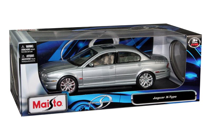 MAISTO JAGUAR X TYPE 1/18 DIE CAST SILVER NEW  