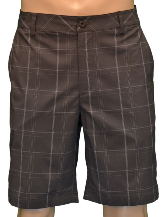 Under Armour Mens UA Forged Plaid Golf Shorts Black  