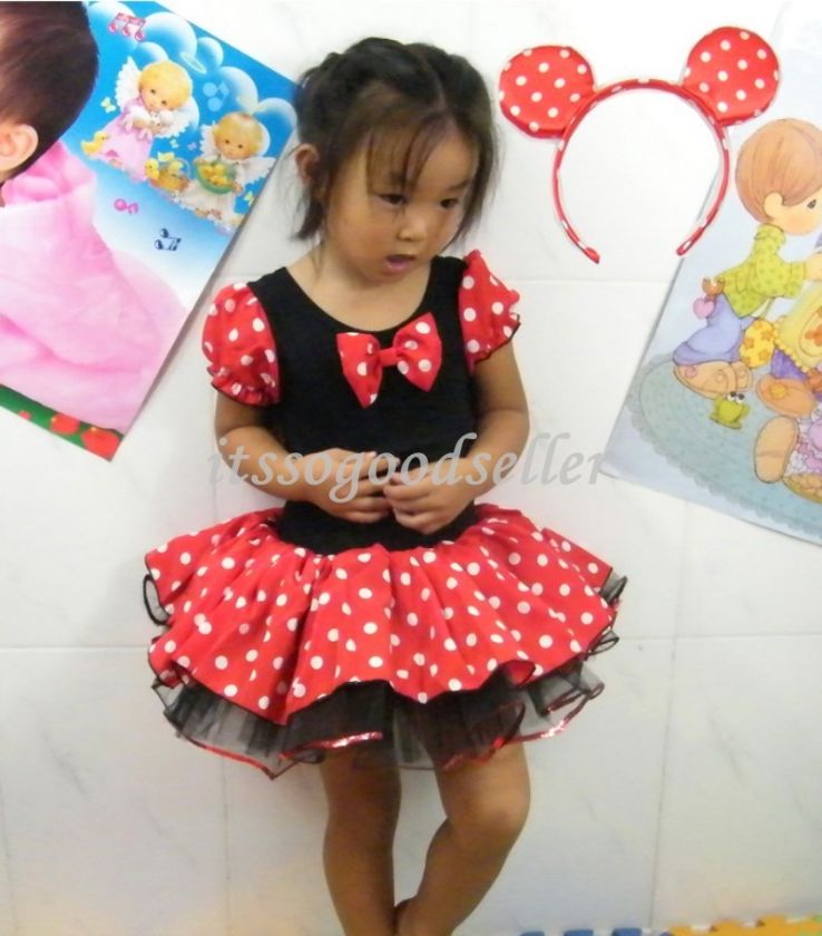 Halloween Minnie Mouse Girl Pary Costume Ballet Tutu Dress 2 10Y Kids 