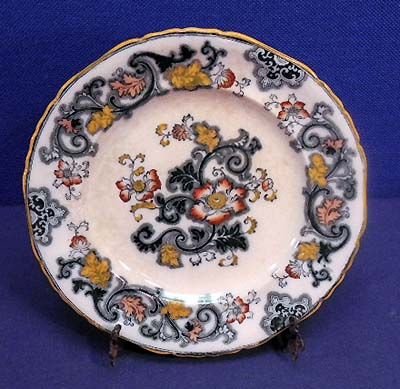 pcs Ashworth Bros. China 3 Dinner Plates + Lg Round Platter Hanley 