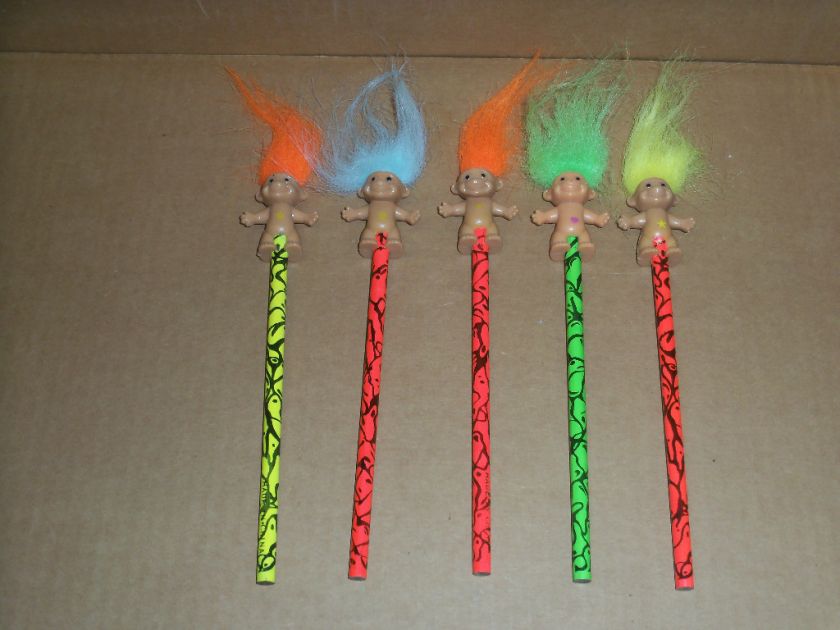 Trolls, Pencil Lot of Five (5), Unused & Different  