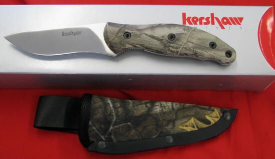 Kershaw Hunting Knife 1070C Echo Camo AUS8A Drop Point NEW  