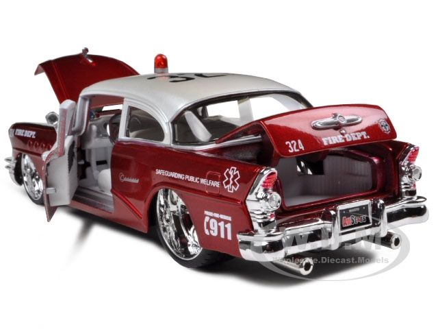1955 BUICK CENTURY RED FIRE DEPT CAR 126 DIECAST MODEL  