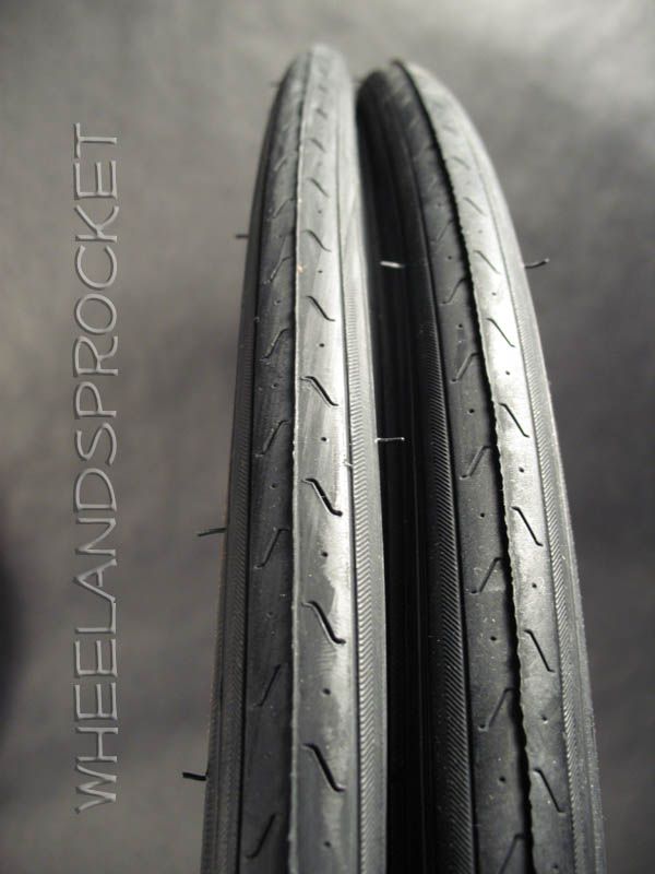 PAIR CST ROAD FIXED GEAR TRACK TIRES 27 27x1 1/4 BLACK  