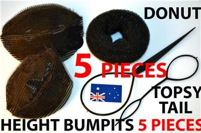   BUN DONUT VELCRO HEIGHT BUMPITS & TOPSY TAIL HAIR STYLING TOOLS  