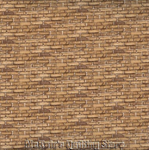 TAN BRICKS~Landscape Quilt Fabric~Really Useful Fabrics by Fabric 