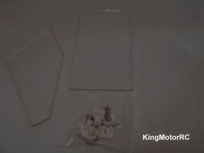   RC clear window kit for HPI Baja 5b, KM KSRC 001 buggy, Rovan   