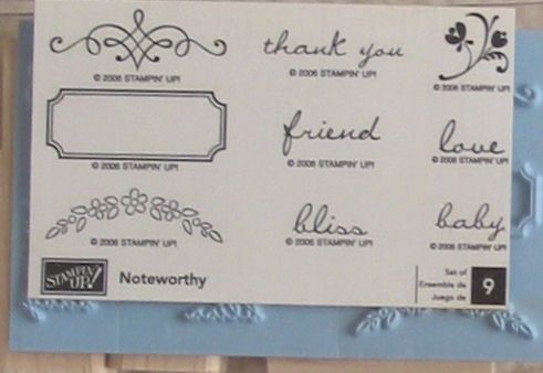 NOTEWORTHY Stampin Up Retired Rubber Stamp Set UM SAB  