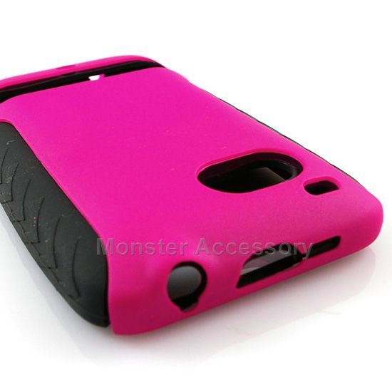 Pink Dual Flex Hard Case Cover For HTC Thunderbolt 4G  