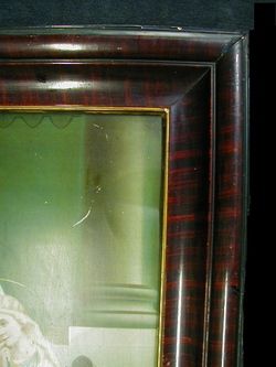 XX Large FRENCH Antique Framed Tin RETABLO~VIRGIN/CHILD  