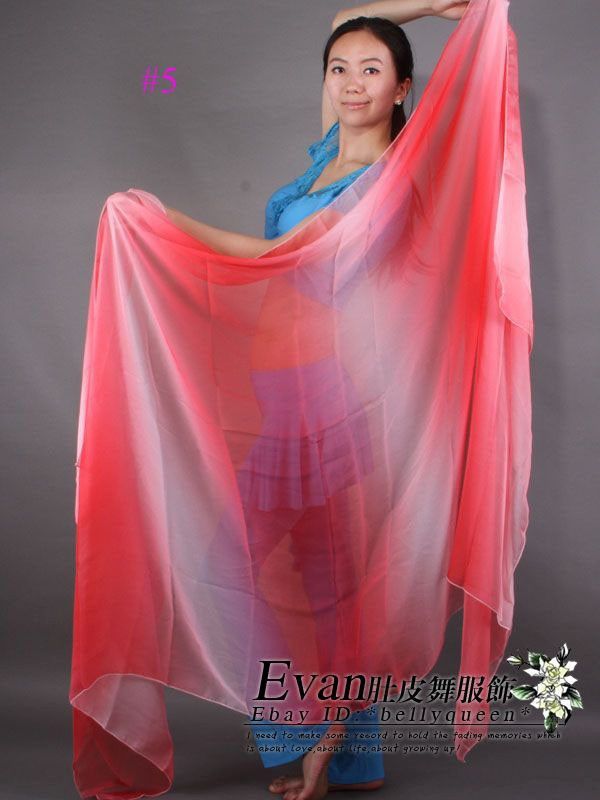 New Imitation Silk Belly Dance Shawl Veil 13Colours  