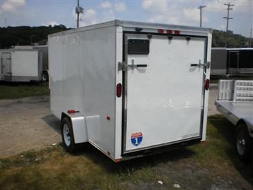 2012 Interstate 6x12+2 V Nose Cargo Motorcycle Enclosed Trailer ramp 