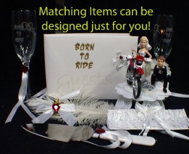 Suzuki Dirt Track Bike racing off road Wedding Cake Topper Motorcycle 