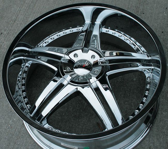 DRIV TANTRUM 22 CHROME RIMS WHEELS EXPEDITION 5 x 135  