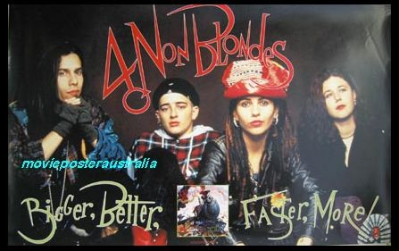 NON BLONDES rare AUSTRALIAN 1993 promo POSTER  