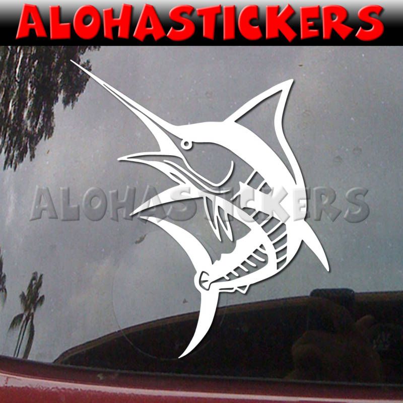 STRIPE BLUE MARLIN FISH Vinyl Decal Window Sticker B205  