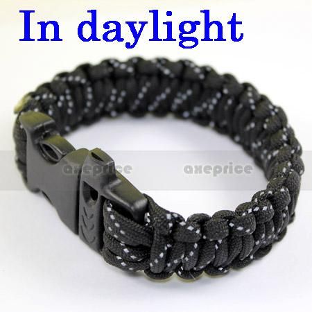 Paracord 550 Bracelets whistle buckle camping Survival  