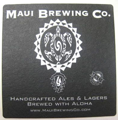 MAUI BREWING CO. Beer COASTER, Mat, Kahana, Maui, HAWAII, 2008 