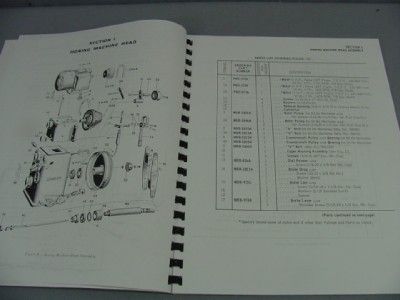 Sunnen MBB 1800 Honing Machine   Parts Manual  