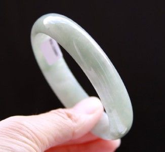   Natural A Grade Untreated Light Green Jadeite Jade Bangle $2500