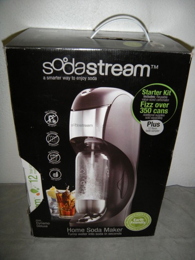 SODASTREAM Dynamo Deluxe Home Soda Maker Starter Kit Carbonator 12 