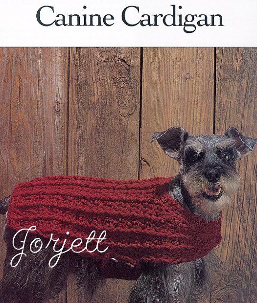 Canine Cardigan, dog sweater crochet patterns  