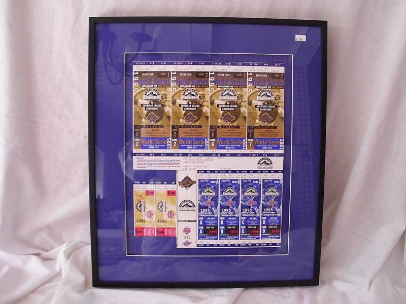 21x18 Colorado Rockies, 1995 World Series,Playoff Tick  