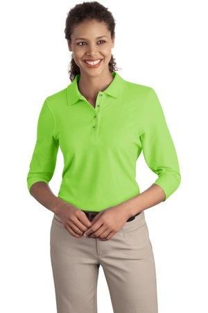 Port Authority Ladies Silk Touch 3/4 Sleeve Sport Shirt  