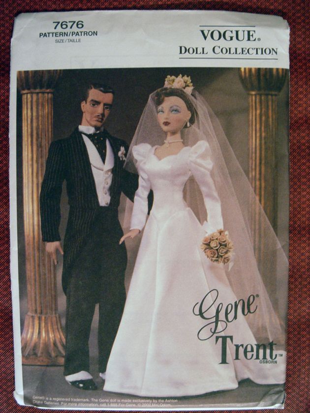 VOGUE GENE & TRENT DOLL CLOTHING PATTERN 7676 OOP  