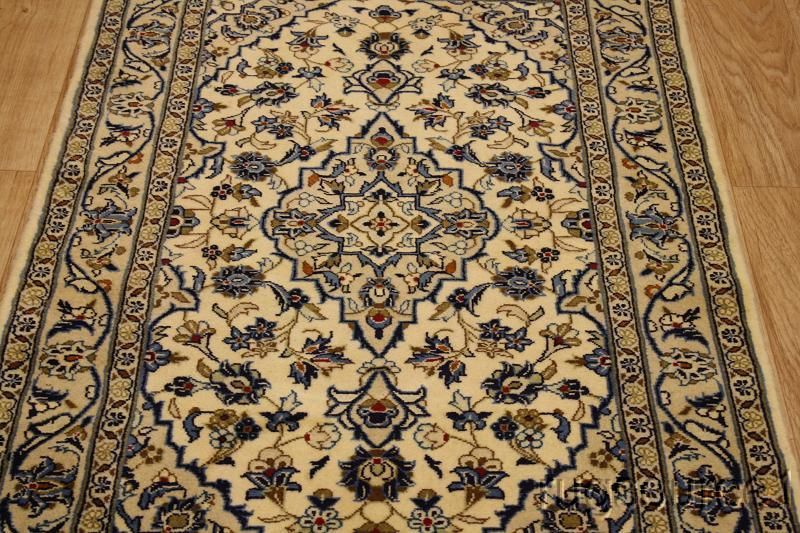 NEW FLORAL IVORY 3X5 KASHAN PERSIAN ORIENTAL AREA RUG CARPET  