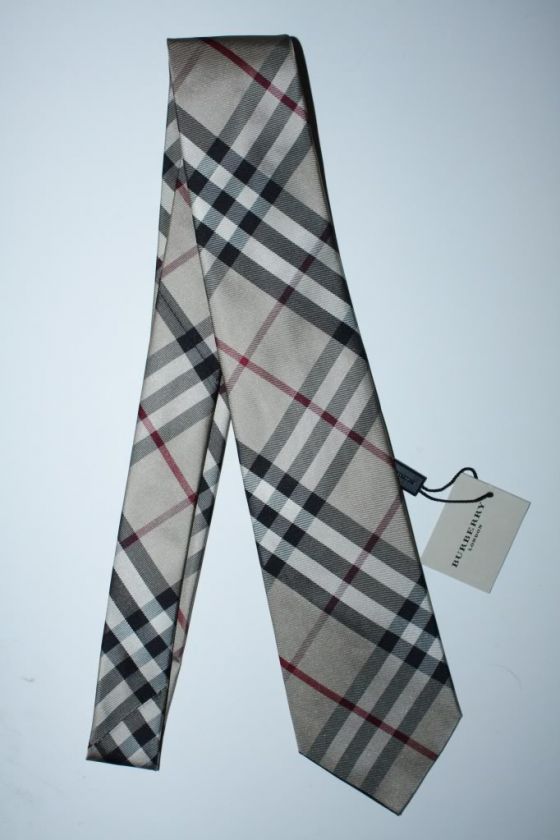   100% Silk Regent Tie with House Coffee Checks   B001 52615C  