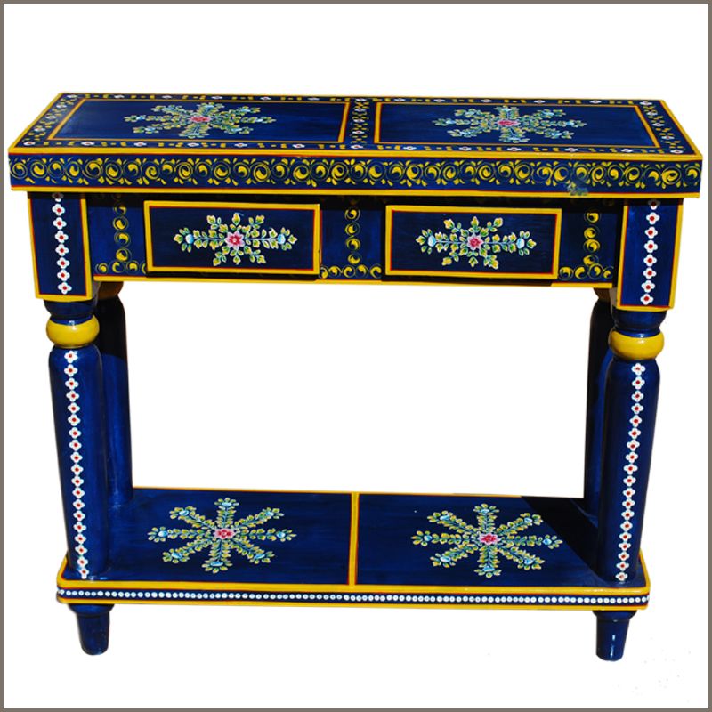  Painted Drawer Hall Entry Sofa Console Foyer Table Furniture  