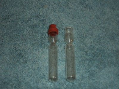 142 Constricted 3 Inch Medical Needle Tubes Some with Rubber Stoppers 