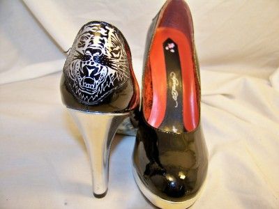 Womens Shoes NEW ED HARDY Sky Black 5 Heels  