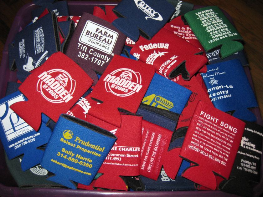 Lot of 20 Can Koozies, Grab Bag,Various Colors, & Logos  