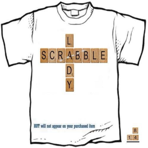 shirt    SCRABBLE LADY, scrabble tiles  