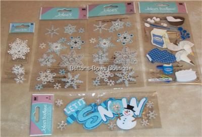 NEW Christmas Winter 12x12 Scrapbook Paper stickers LOT  