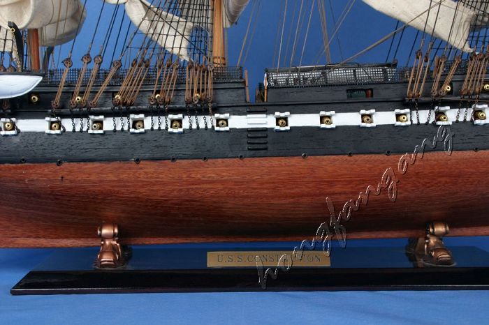 30 USS CONSTITUTION WOODEN MODEL SHIP SAILING BOAT  