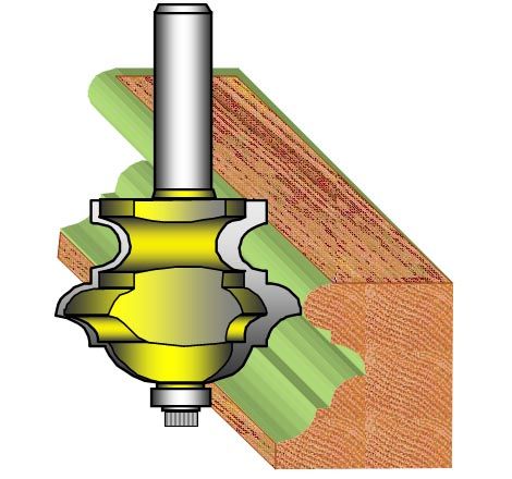 pc 1/2 Shank Specialty Molding #1 Router Bit Set  